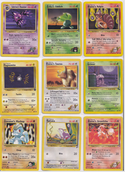 Lot of 9 Pokemon TCG WOTC Cards 1990s - Image 1
