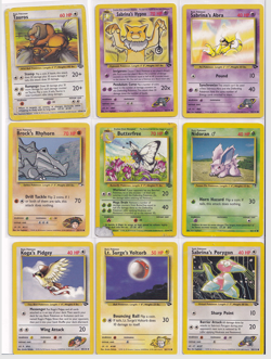 Lot of 9 Pokemon TCG WOTC Cards 1990s - Image 1