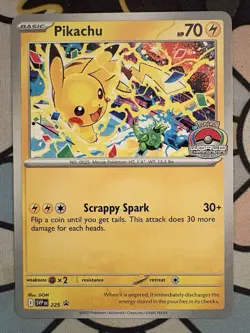 Pikachu - World Championship 2025 SVP 225 Black Star Promo Pokemon Card - Image 1