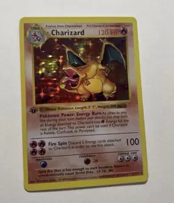 1st Edition Shadowless Charizard 4/102 Base Set Holo Pokemon Card - Image 5