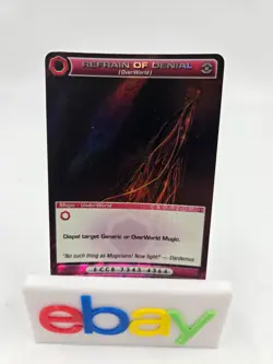 Chaotic Refrain of Denial (Overworld) Super Rare Ripple Holo Foil Mugic Card - Image 1