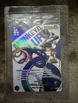 One Piece x Dodgers Collaborative Promo Card Monkey D. Luffy (Sealed) - Image 1
