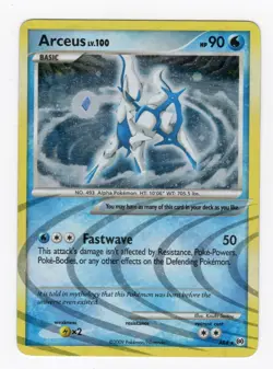 2009 Pokemon Arceus AR4 Platinum Holo Rare Card SWIRL MP (See Desc) - Image 1