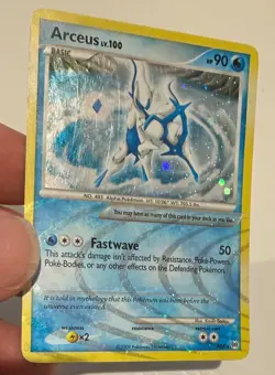 2009 Pokemon Arceus AR4 Platinum Holo Rare Card SWIRL MP (See Desc) - Image 3