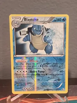 Blastoise 31/149 Reverse Holo Pokemon Card Boundaries Crossed HP Small Crease - Image 1