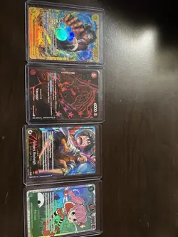 One Piece TCG Lot Of 4 Foil Cards - Image 1