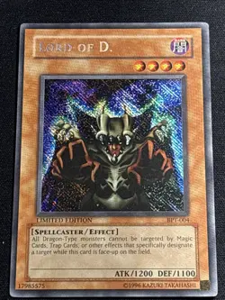 Lord Of D. BPT-004 Reverse Foil Misprint Secret Rare Yu-Gi-Oh Card Heavy Play HP - Image 1