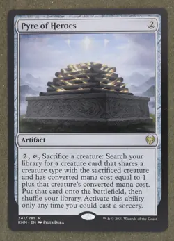 Mtg Pyre of Heroes 241 Regular Colorless Kaldheim; M/NM - Image 1