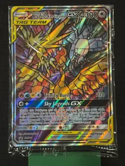 2019 POKEMON HIDDEN FATES MOLTRES & ZAPDOS & ARTICUNO TAG TEAM GX SM210 SEALED - Image 1