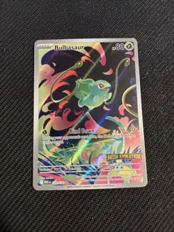 TCG Pokemon Bulbasaur 133/132 Mega Evolution Illustration Rare Holo Stamped NM - Image 1