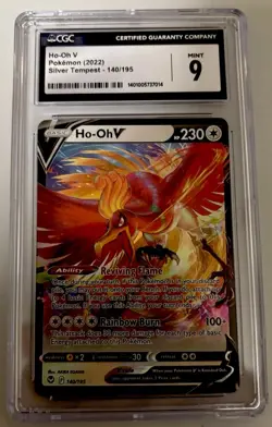 Pokemon 2022 Ho-Oh V 140/195 Ultra Rare Sword & Shield Silver Tempest - Image 1