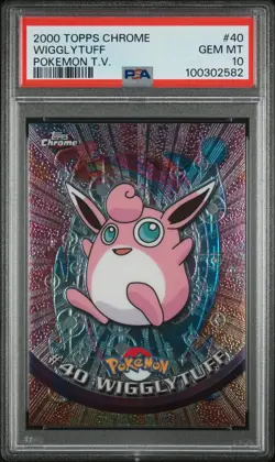 2000 Topps Chrome Pokemon T.V. Wigglytuff Holo #40 - PSA 10 (GEM MINT) - Image 1