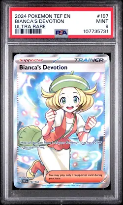 2024 POKEMON TEF EN-TEMPORAL FORCES ULTRA RARE #197 BIANCA'S DEVOTION PSA 9 - Image 1