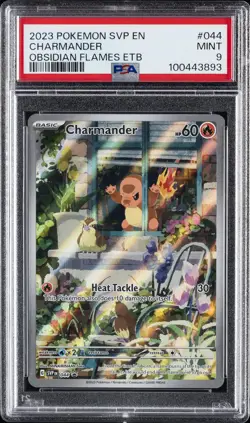 2023 POKEMON SVP EN-SV BLACK STAR PROMO #044 CHARMANDER PSA 9 - Image 1