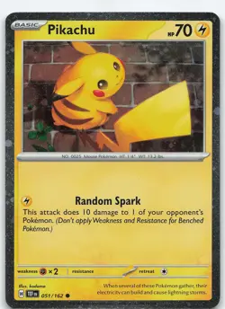 Pikachu - (Cosmo Holo) 051/162 Promo Holo Temporal Forces NM Pokemon - Image 1