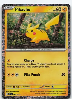 Pikachu 002/015 Promo Holo McDonald's Promos 2024 NM Pokemon - Image 1