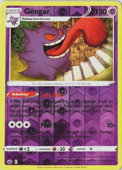 Gengar 057/198 S&S Chilling Reign REVERSE HOLO RARE PERFECT/MINT! Pokemon - Image 1