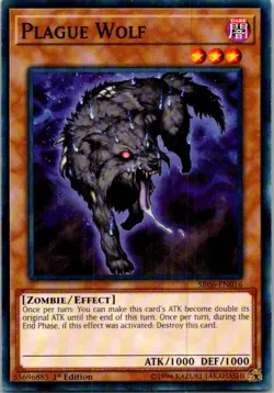 Plague Wolf SR06-EN016 Yu-Gi-Oh! Light Play 1st Edition - Image 1