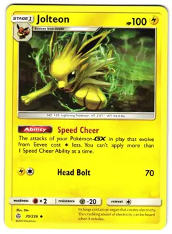 JOLTEON 70/236 - NM - COSMIC ECLIPSE 2019 ENGLISH POKEMON CARD - Image 1