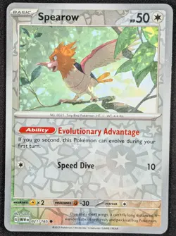 Spearow 2023 Scarlet & Violet 151 Reverse Holo Pokemon Card 021/165 (NM) - Image 1