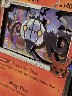 Chandelure 033/192 3D Handmade Pokemon Card Art Trick or Trade Booster Holo - Image 1