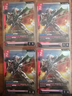 GUNDAM TCG CARD GAME BUSTER GUNDAM GD01-046 LR HOLO ENGLISH NEWTYPE RISING x4 - Image 1