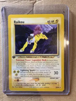 Raikou Pokemon Card 22/64 Neo Revelation 1st edition Rare WOTC LP/NM - Image 1