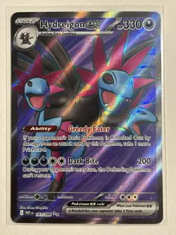 Hydreigon ex 161/086 - White Flare Ultra Rare Holo Pokemon Card NM - Image 1