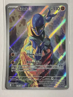 Sawk 130/086 - White Flare Illustration Rare Pokemon Card NM - Image 1