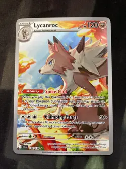 Lycanroc 166/159 Sv09: Journey Together Holo Pokemon Card Full Art Fighting Type - Image 1