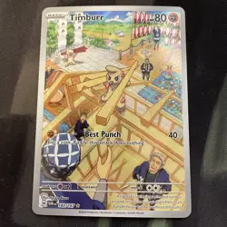 Timburr 183/167 Sv06: Twilight Masquerade Holo Pokemon Card Fighting Type - Image 1