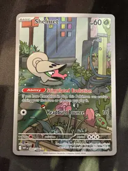 Shelmet 093/086 Sv: White Flare Holo Pokemon Card Full Art Grass Type - Image 1
