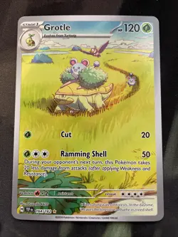 Grotle 164/162 Temporal Forces Illustration Rare Holofoil 2024 Pokemon Card - Image 1