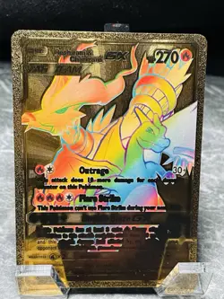 Reshiram and Charizard GX 217/214 Gold Display Card Pokemon TCG - Image 1