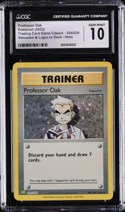 2023 POKEMON TRADING CARD GAME CLASSIC #024/034 PROFESSOR OAK CGC 10 GEM MINT - Image 1