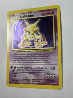 Alakazam Holo Rare 1/120 Base Set LP Vintage WOTC Pokemon Card 1999 - Image 3