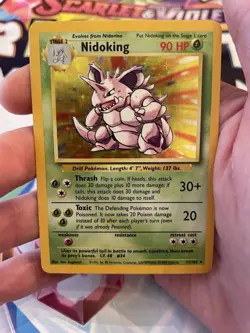 Pokemon Nidoking Holo Rare TCG Card 11/102 Base Set Unlimited LP - Image 5