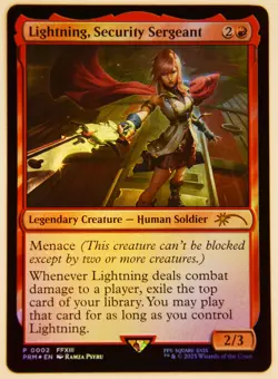 Magic The Gathering Final Fantasy Lightning, Security Sergeant Promo P002 Costco - Image 1