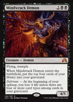 Mindwrack Demon - Shadows Over Innistrad #124/297 MTG Magic The Gathering - Image 1