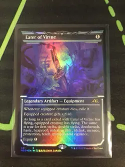 MTG Magic The Gathering Eater Of Virtue Foil Showcase Artifact White Commander - Image 1