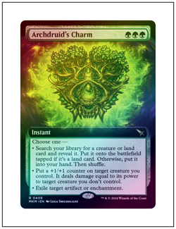 1x Archdruid's Charm, Extended Art Foil, Magic MTG NM - Image 1