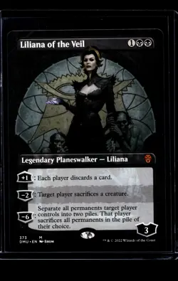 2022 MTG Magic The Gathering DMU Dominaria United Borderless Liliana of the Veil - Image 1