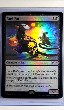 2020 MTG Magic the Gathering SLD Secret Lair Drop Foil #53 Pack Rat - Image 1