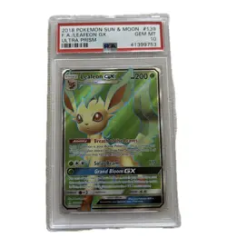2018 Pokemon Sun & Moon FA/Leafeon GX Ultra Prism #139 PSA 10 GEM MT - Image 1