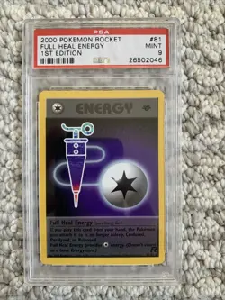 2000 POKEMON ROCKET FULL HEAL ENERGY #81 FIRST EDITION - PSA 9 - Image 1
