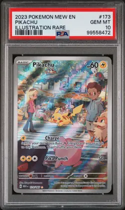 2023 POKEMON MEW EN-151 ILLUSTRATION RARE #173 PIKACHU PSA 10 - Image 1