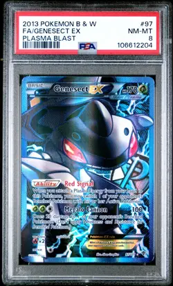 2013 POKEMON B&W PLASMA BLAST #97 FULL ART/GENESECT EX PSA 8 - Image 1
