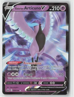 Pokemon - Galarian Articuno V Ultra Rare SWSH06: Chilling Reign 058/198 LP - Image 1