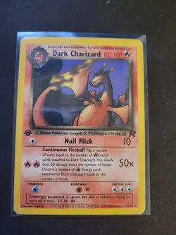 Pokemon TCG 1st Edition Dark Charizard 21/82 Non-Holo Rare - Excellent LP - Image 1
