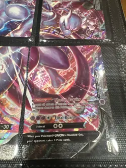 Mewtwo V-Union Full Set Sword & Shield Promo Holofoil Near Mint - Image 2